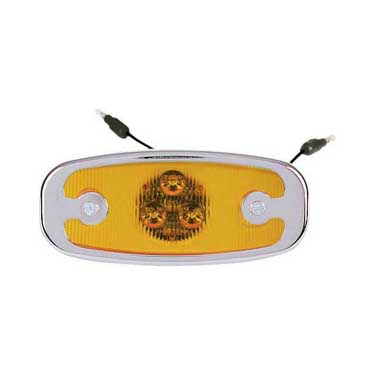 Peterson V133XA Led Marker/ Clearance, P2, Oval, Low Profile, 4.75″X2″, Amber, Viz Pack