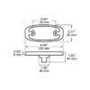 Peterson V133XA Led Marker/ Clearance, P2, Oval, Low Profile, 4.75″X2″, Amber, Viz Pack