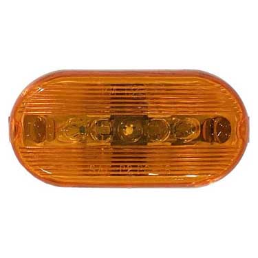 Peterson 135A Incandescent Marker/ Clearance, Pc-Rated, Oblong, 4.125″X2″, Amber, Poly Bag