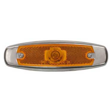 Peterson M137A Incandescent Marker/ Clearance, P2, Oblong, W/ Bezel, 6.25″X1.8125″, Amber, Bulk Pack