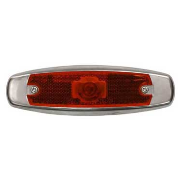Peterson M137R Incandescent Marker/ Clearance, P2, Oblong, W/ Bezel, 6.25″X1.8125″, Red, Bulk Pack