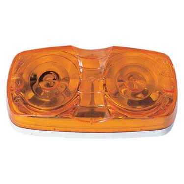 Peterson M138A Incandescent Marker/ Clearance, Pc-Rated, Rectangular, Double Bulls-Eye, 4″X2″, Amber, Bulk Pack