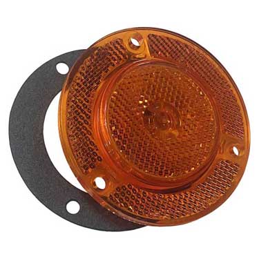 Peterson M140FA Incandescent Marker/ Clearance, P2, Round, W/ Reflex, 2″, Amber, Bulk Pack