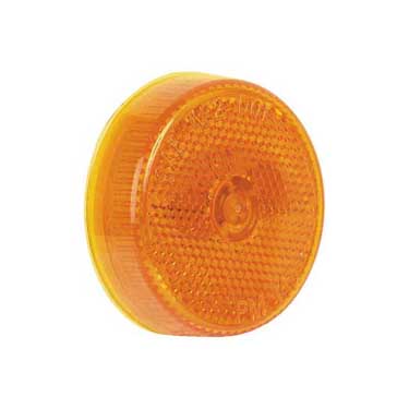 Peterson M143A Incandescent Marker/ Clearance, P2, Round, W/ Reflex, 2.5″, Amber, Bulk Pack