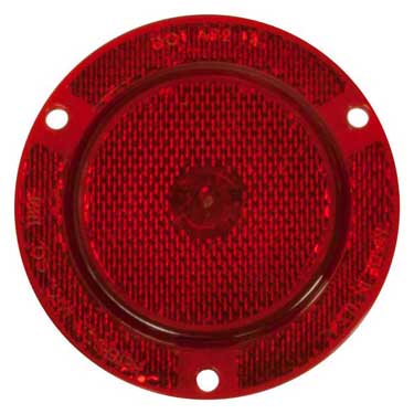 Peterson 189FR Led Marker/ Clearance, Round, Reflex Flange 2.5″ 12V, Red, Poly Bag