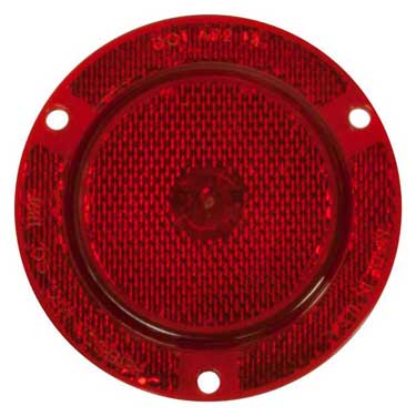 Peterson M189FR-CLP Led Clear Light, Single Diode, W/ Reflex, Flange, 2 1/ 2″, Red, Bulk Pack