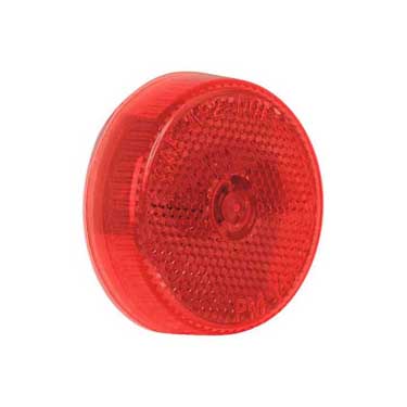 Peterson 143R Incandescent Marker/ Clearance, Round, W/ Reflex, 2.5″, Red, Poly Bag