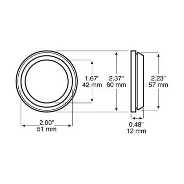 Peterson 146-181 Grommet, Round, Open Back, 2″, Poly Bag