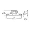 Peterson B150-141B Bracket, License/ Utility, Black, Plastic, 8.50″X3.25″, Bulk Pack