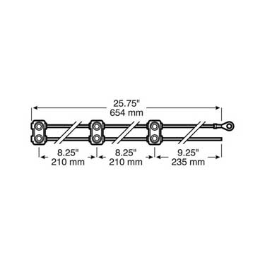 Peterson B150-493 Harness, W/ Pl10, 3 Receptacle, Bulk Pack