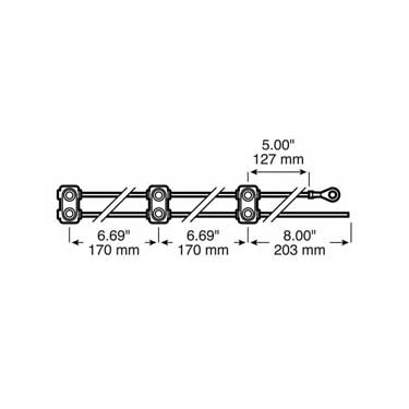 Peterson 150-49 Harness, Id Bar Lamp, 8″ Leads, Poly Bag