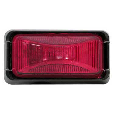 Peterson M152BKR Incandescent Marker/ Clearance, Pc-Rated, Rectangular, Black Kit, 2.48″X1.20″, Red, Bulk Pack