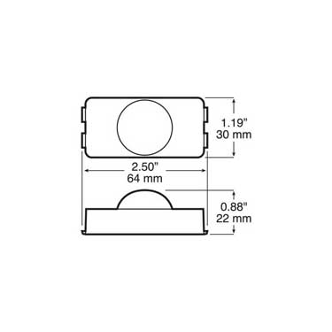 Peterson 153C-P Led License/ Utility, White, W/ Plug, 2.50″X1.19″, White, Poly Bag