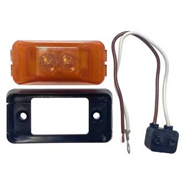 Peterson V153KA Led Marker/ Clearance, P2, Rectangular, Kit 2.50″X1.21″, Amber, Viz Pack