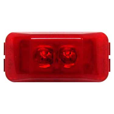 Peterson 153R Led Marker/ Clearance, P2, Rectangular, 2.50″X1.21″, Red, Poly Bag