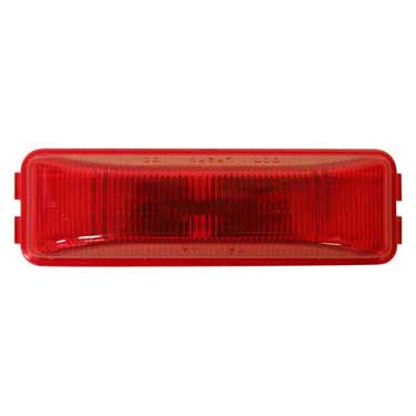 Peterson 154R Incandescent Marker/ Clearance, Pc-Rated, Rectangular, 3.91″X1.20″, Red, Poly Bag