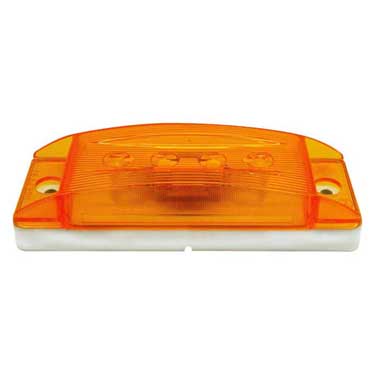 Peterson 155A Incandescent Marker/ Clearance, Pc-Rated, Rectangular, Hard Hat Ii, 5.81″X1.97″, Amber, Poly Bag