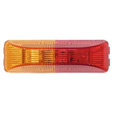 Peterson 161A-R Led Marker/ Clearance, P2, Rectangular, 4″X1.25″, Amber, Poly Pack