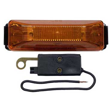 Peterson 161KA Led Marker/ Clearance, P2, Rectangular, Kit, 4″X1.25″, Amber, Poly Bag