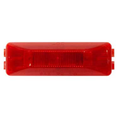 Peterson 161R Led Marker/ Clearance, P2, Rectangular, 4″X1.25″, Red, Poly Bag