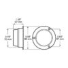 Peterson M192SR Led Marker/ Clearance, P2, Round, Amp, W/ Side Marker Flange, 2.5″, Red, Bulk Pack