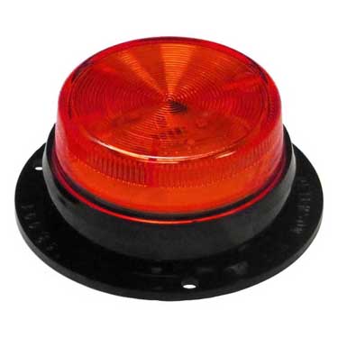 Peterson M192SR Led Marker/ Clearance, P2, Round, Amp, W/ Side Marker Flange, 2.5″, Red, Bulk Pack
