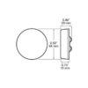 Peterson M175R Led Marker/ Clearance, P2, Round, W/ Reflex, 2.5″, Red, Bulk Pack