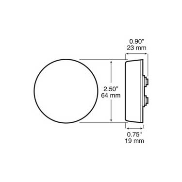 Peterson 162A Led Marker/ Clearance, P2, Round, 2.5″, Amber, Poly Bag