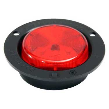 Peterson 194FR Led Marker/ Clearance, P2, Round, Amp, W/ Flange, 2.0″, Red, Poly Bag