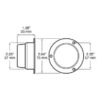 Peterson M164SA Led Marker/ Clearance, P2, Round, Side Marker Flange, 2″, Amber, Bulk Pack