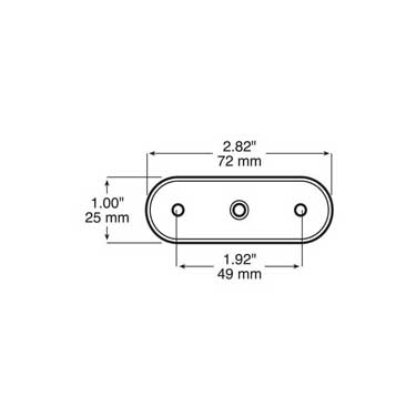 Peterson 168-18 Gasket, Mounting Black Rubber, 2.82″ X 1″, Poly Bag