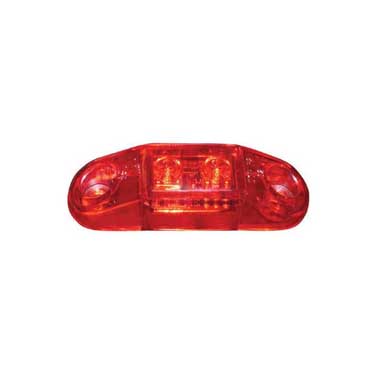 Peterson V168R Led Marker/ Clearance, P2, Oblong, 2.6″X0.75″, Red, Clear Lens, Viz Pack