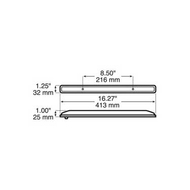 Peterson M169-3RBT2 Led Id Bar, Rectangular, W/ Two .180 Bullet 16.27″X1.25″, Red, Bulk Pack