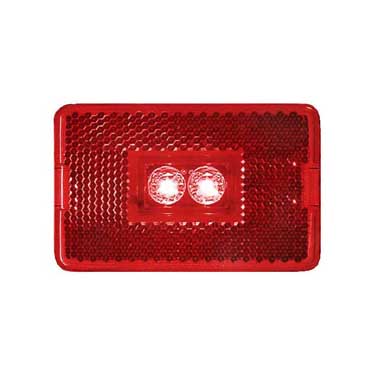 Peterson V170R Led Marker/ Clearance, P2, Rectangular, 3.1″X2.0″, Red, Viz Pack