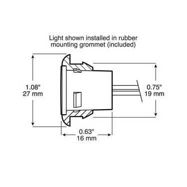 Peterson 171KC Led Utility, Round, Kit, 0.75″, White, Poly Bag