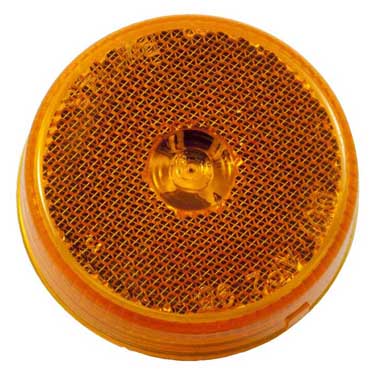 Peterson 175A Led Marker/ Clearance, P2, Round, W/ Reflex, 2.5″, Amber, Poly Bag