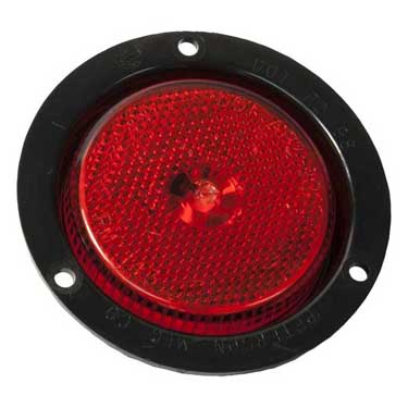 Peterson M175FR Led Marker/ Clearance, P2, Round, Flange, W/ Reflex, 2.5″, Red, Bulk Pack