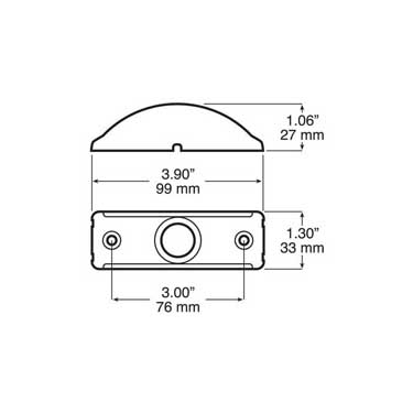 Peterson 176-10 Bracket, Flat, Surface-Mount W/ Brush Guard, Gray, 3.90″X1.30″, Poly Bag