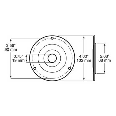 Peterson 176-12 Adapter, Retrofit Flange, Round, 2.5″, Poly Bag