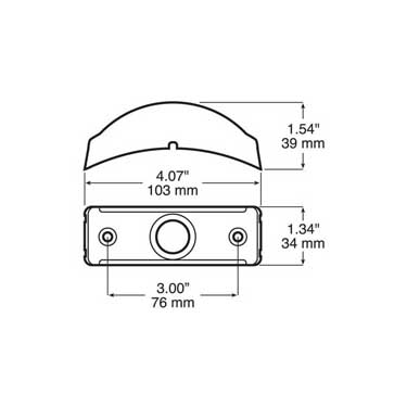 Peterson 176-13 Bracket, Curved, Surface-Mount W/ Brush Guard, Gray, 4.07″X1.34″, Poly Bag