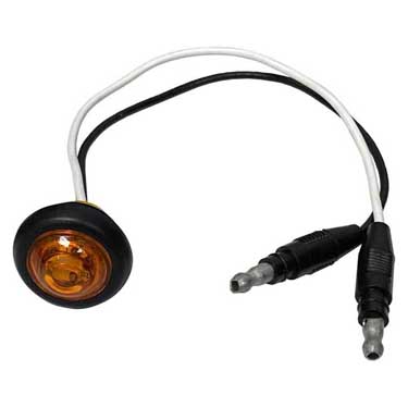 Peterson M177A-BT2 Led Marker/ Clearance, Pc-Rated, Round, W/ Two .180 Bullets, 0.75″, Amber, Bulk Pack