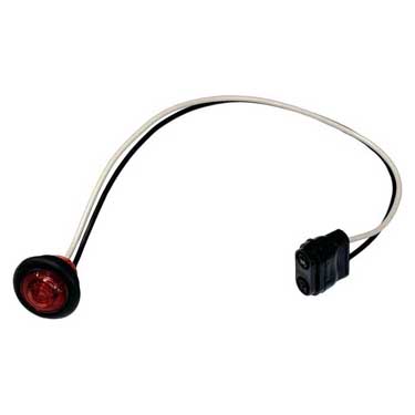 Peterson M177R-P Led Marker/ Clearance, Pc-Rated Round, W/ Pl10 Female Connector 0.75”, Red, Bulk Pack