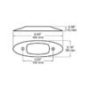 Peterson M179R Led Auxiliary, Oval, W/ Chrome Bezel, 6.45″X2.16″, Red, Bulk Pack