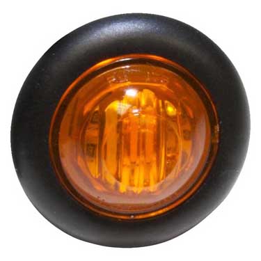 Peterson 181KA-MV Led Marker/ Clearance, Pc-Rated, Round, Kit, 0.75″, Multi-Volt, Amber, Poly Bag