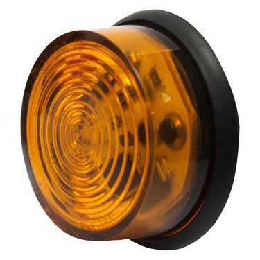 Peterson 186KA Led Marker/ Clearance, Pc-Rated Round, Dot Xl 8″ Stripped Leads, 1.375″, Amber, Poly Bag