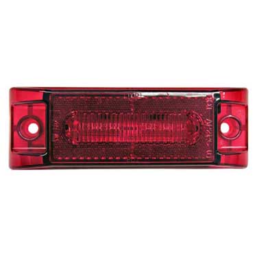 Peterson M187R-BT2 Led Marker/ Clearance, Pc-Rated, Rectangular, W/ Two .180 Bullets, 6.0″X2.0″, Red, Bulk Pack