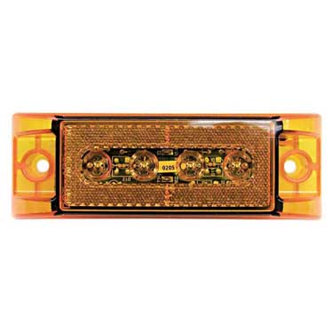 Peterson 188A Led Marker/ Clearance, P2, Rectangular, 6.0″X2.0″, Amber, Poly Bag