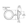 Peterson M189FR-AMP Led Marker/ Clearance, P2, Round, Amp, Reflex, W/ Flange, 2.5″, Red, Bulk Pack