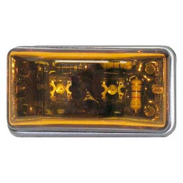 Peterson M191A Led Marker/ Clearance, P2, Rectangular, 2.12″X1.12″, Amber, Bulk Pack