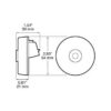 Peterson M233R Led Marker/ Clearance, Pc-Rated, Round, W/ Auxiliary Function, 2.5″, Red, Bulk Pack